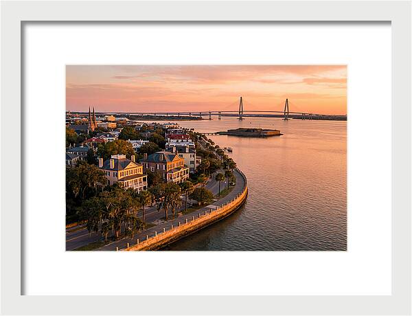 Charleston Waterfront At Golden Hour