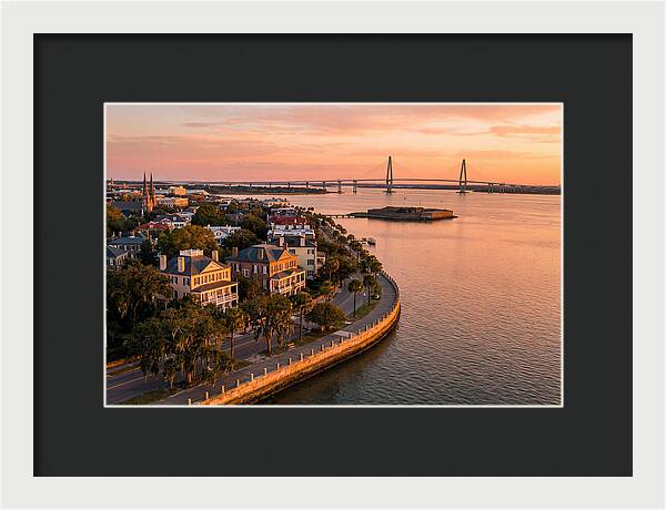 Charleston Waterfront At Golden Hour