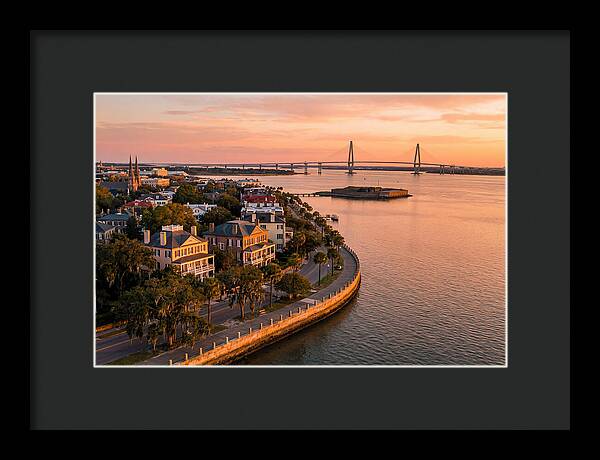 Charleston Waterfront At Golden Hour