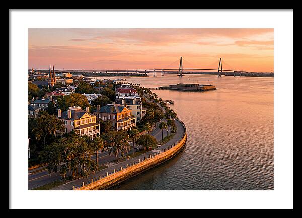 Charleston Waterfront At Golden Hour