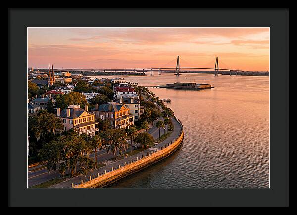 Charleston Waterfront At Golden Hour