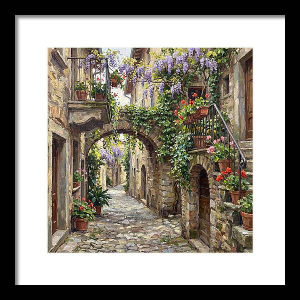 Charming Alleyway In Bloom