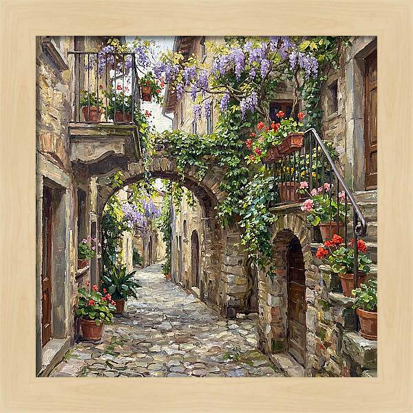 Charming Alleyway In Bloom