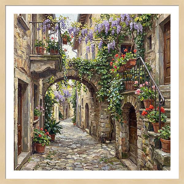 Charming Alleyway In Bloom