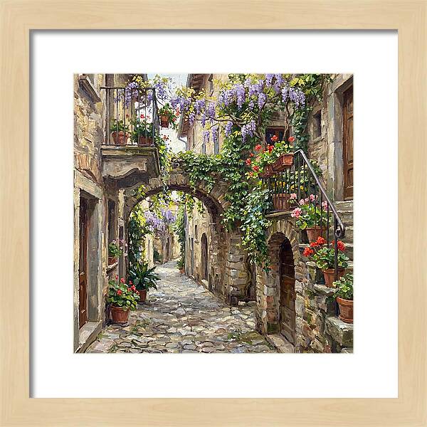 Charming Alleyway In Bloom