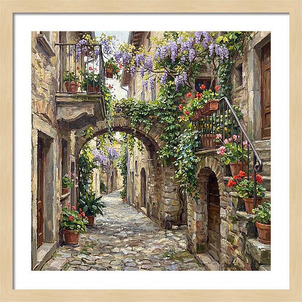 Charming Alleyway In Bloom