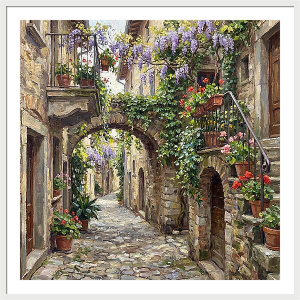 Charming Alleyway In Bloom