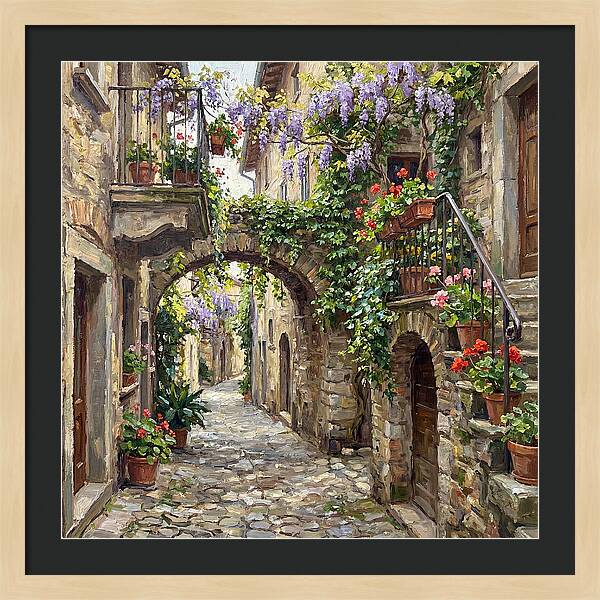 Charming Alleyway In Bloom