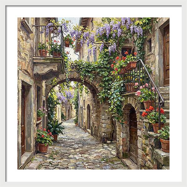 Charming Alleyway In Bloom