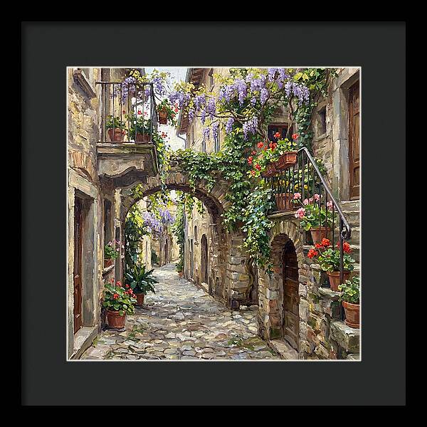 Charming Alleyway In Bloom