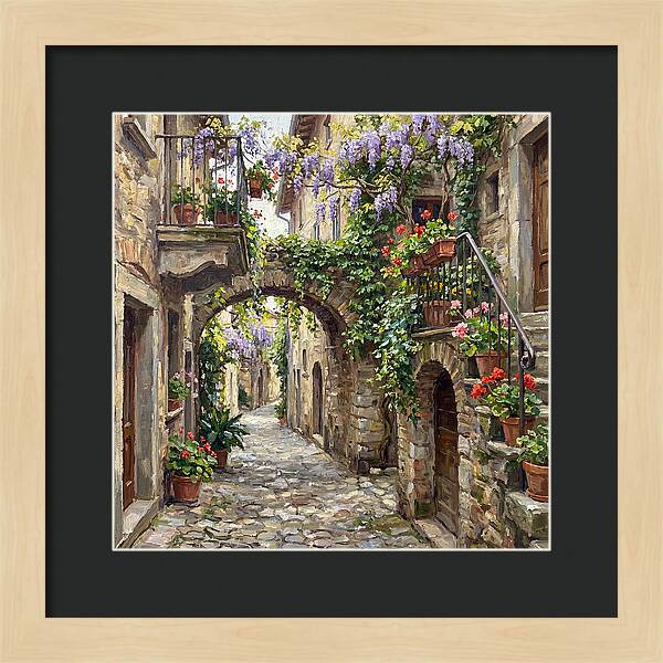 Charming Alleyway In Bloom