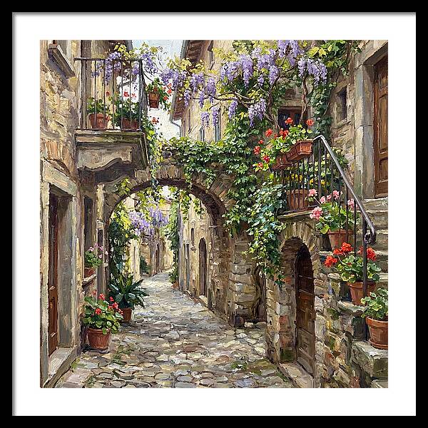 Charming Alleyway In Bloom
