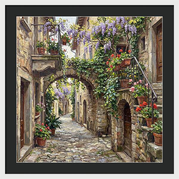 Charming Alleyway In Bloom