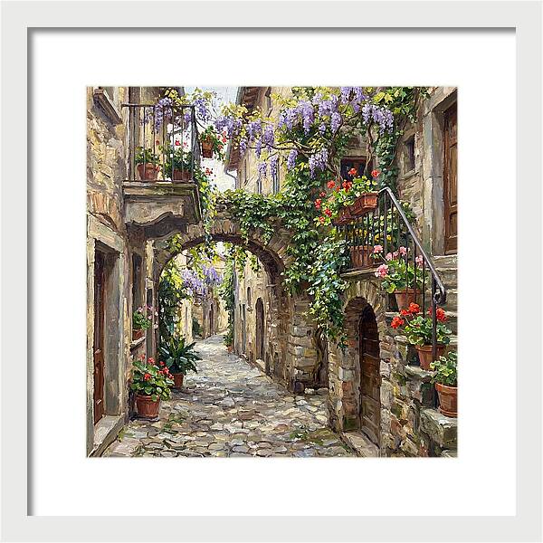 Charming Alleyway In Bloom
