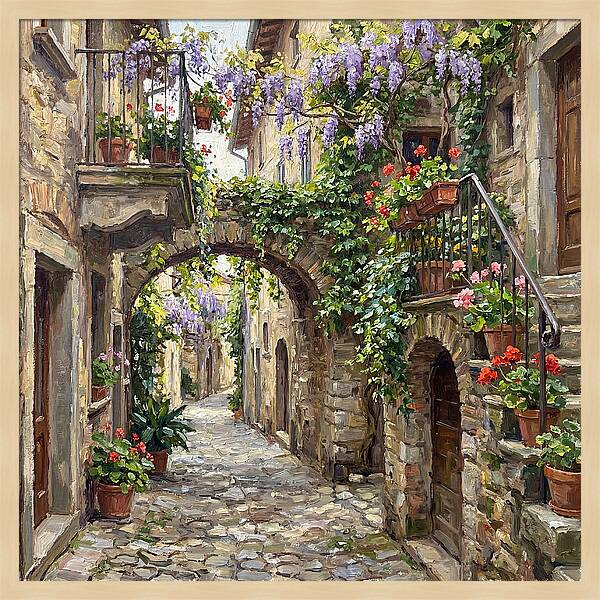 Charming Alleyway In Bloom