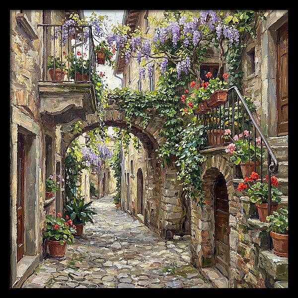 Charming Alleyway In Bloom