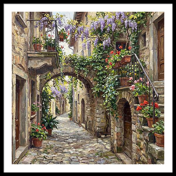 Charming Alleyway In Bloom