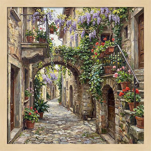 Charming Alleyway In Bloom