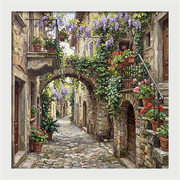 Charming Alleyway In Bloom