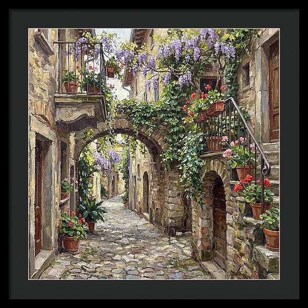 Charming Alleyway In Bloom