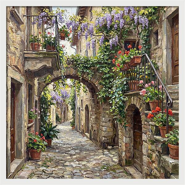 Charming Alleyway In Bloom