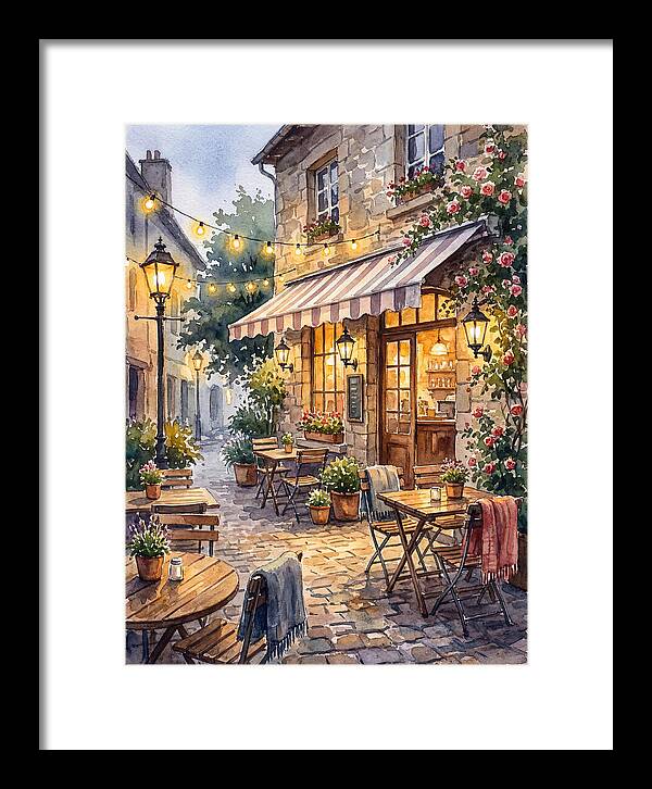 Charming Caf Scene At Dusk