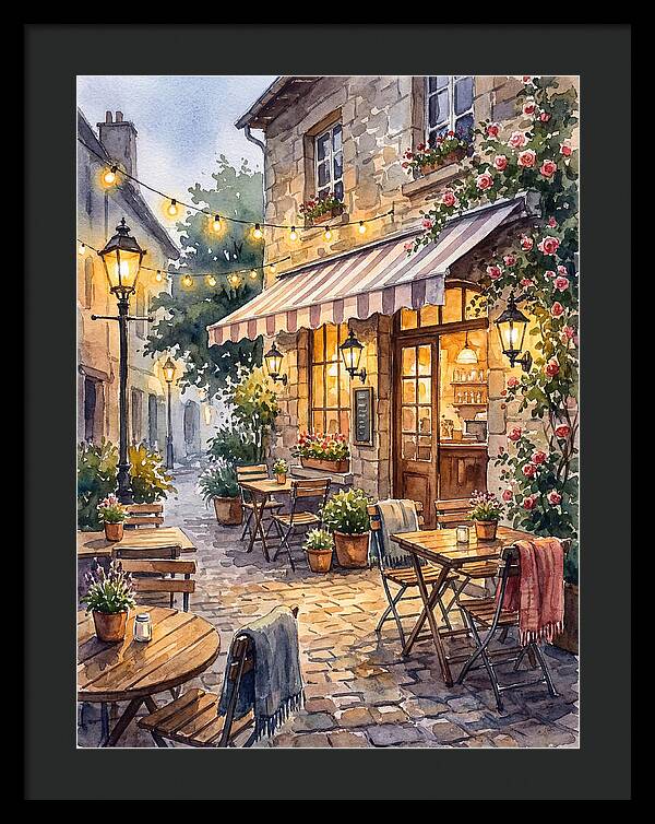 Charming Caf Scene At Dusk