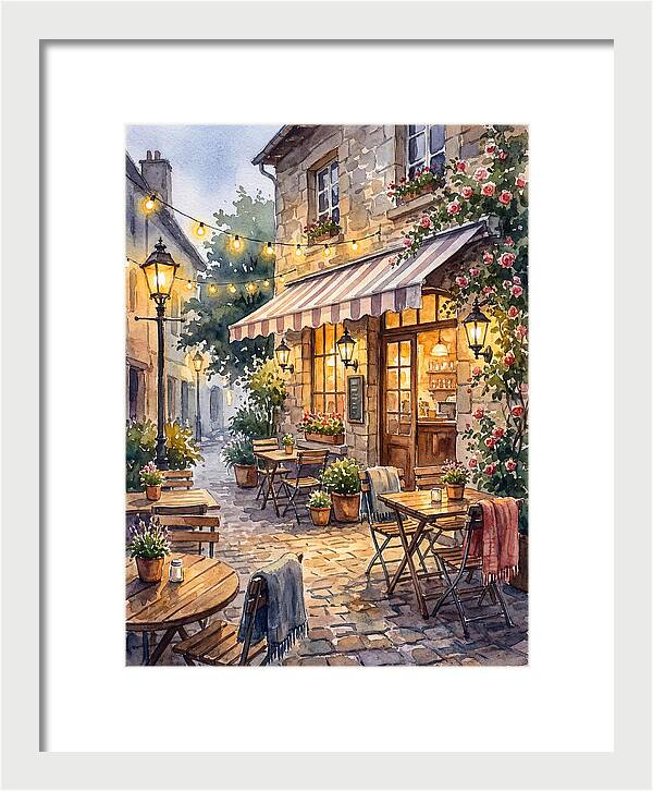 Charming Caf Scene At Dusk