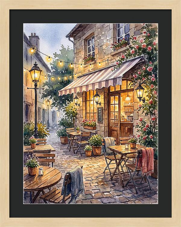 Charming Caf Scene At Dusk