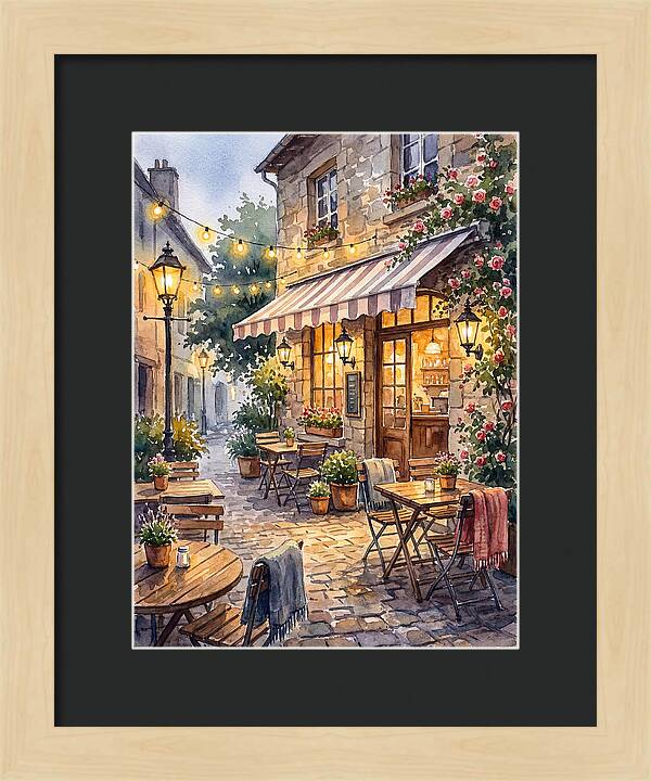 Charming Caf Scene At Dusk