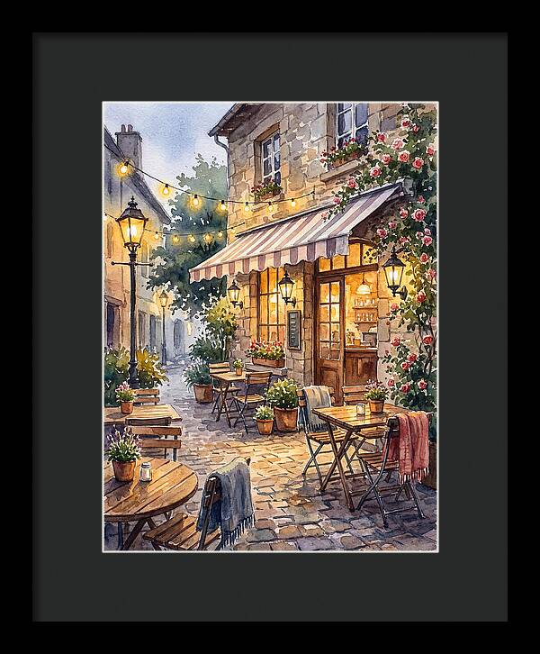 Charming Caf Scene At Dusk