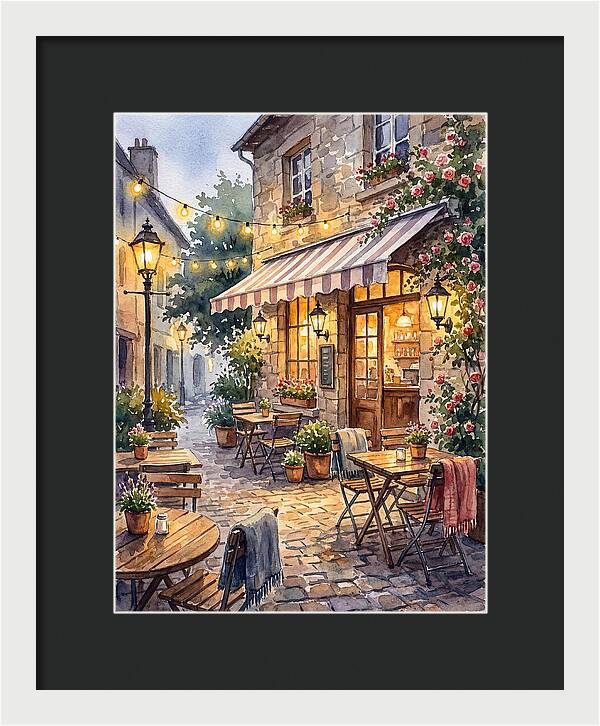 Charming Caf Scene At Dusk