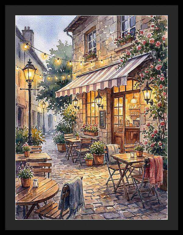 Charming Caf Scene At Dusk