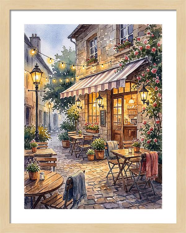Charming Caf Scene At Dusk