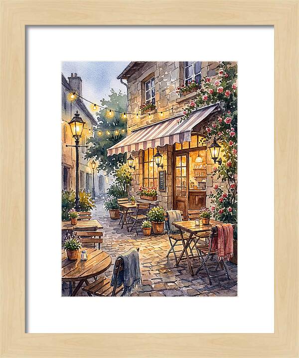 Charming Caf Scene At Dusk