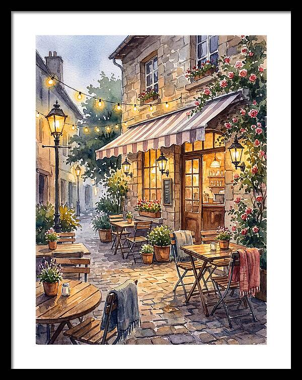Charming Caf Scene At Dusk