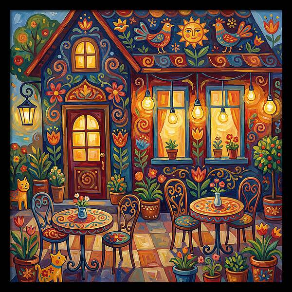 Charming Caf Scene