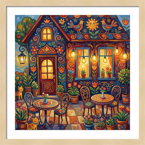 Charming Caf Scene