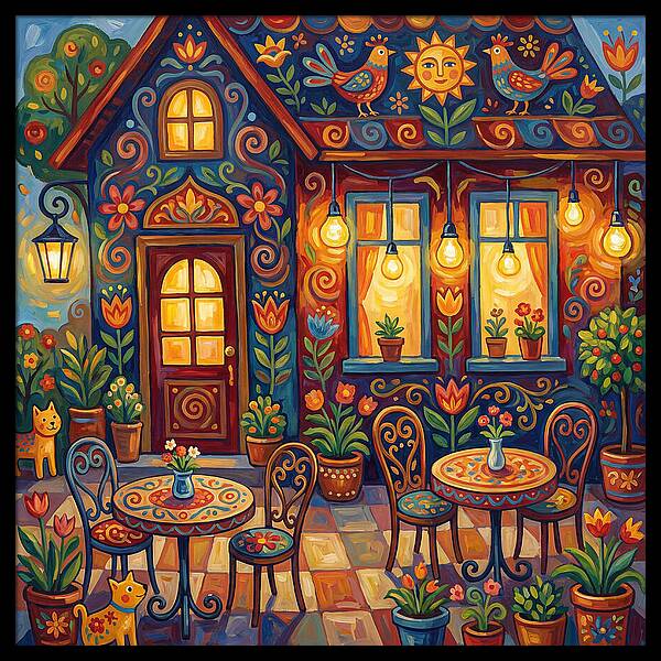Charming Caf Scene