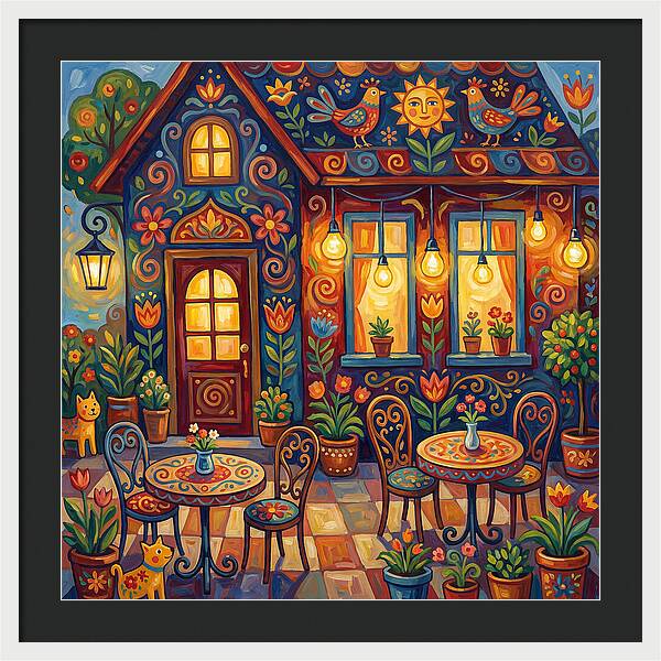 Charming Caf Scene