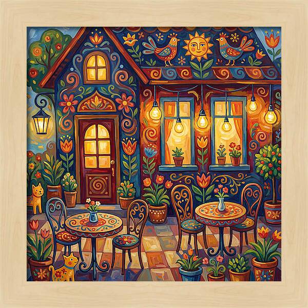 Charming Caf Scene