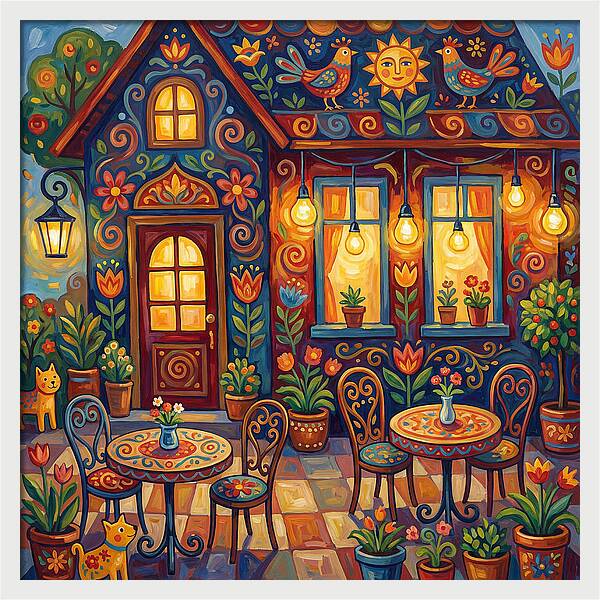Charming Caf Scene
