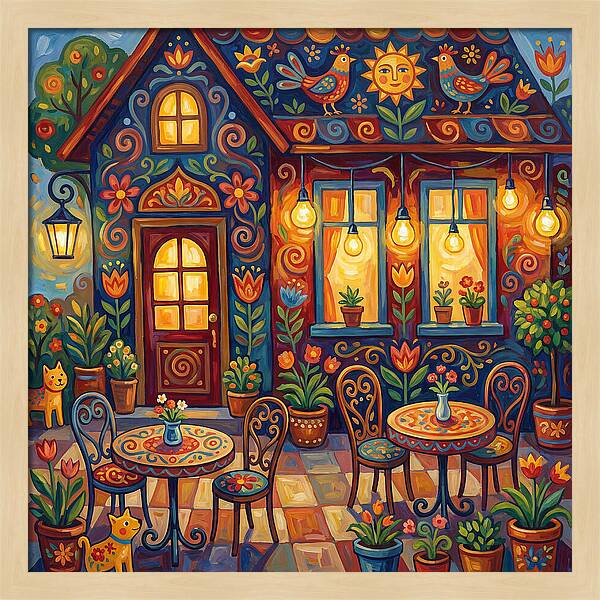 Charming Caf Scene