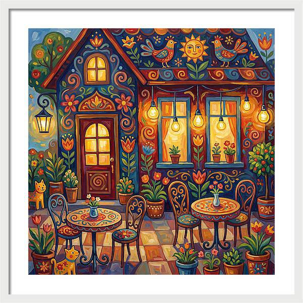 Charming Caf Scene