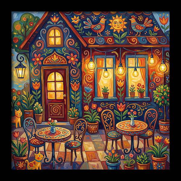Charming Caf Scene
