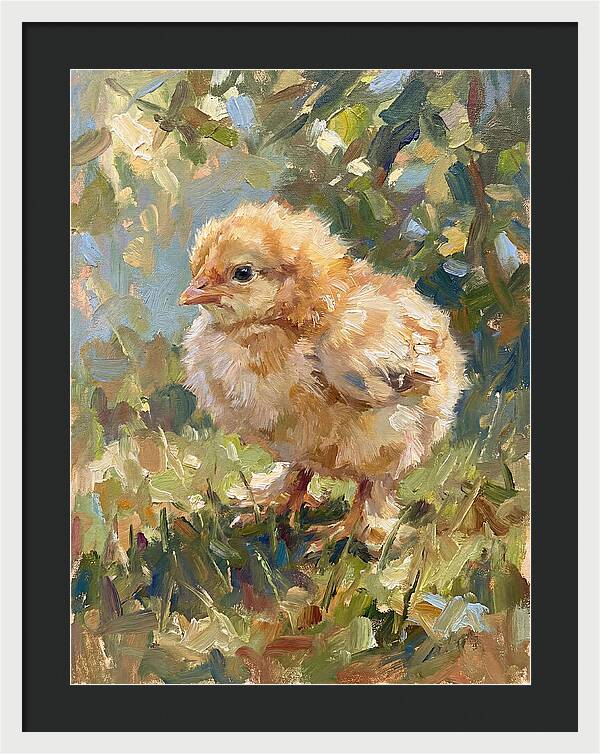 Charming Chick In Nature
