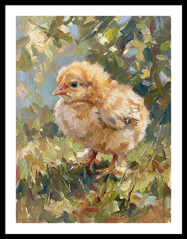 Charming Chick In Nature