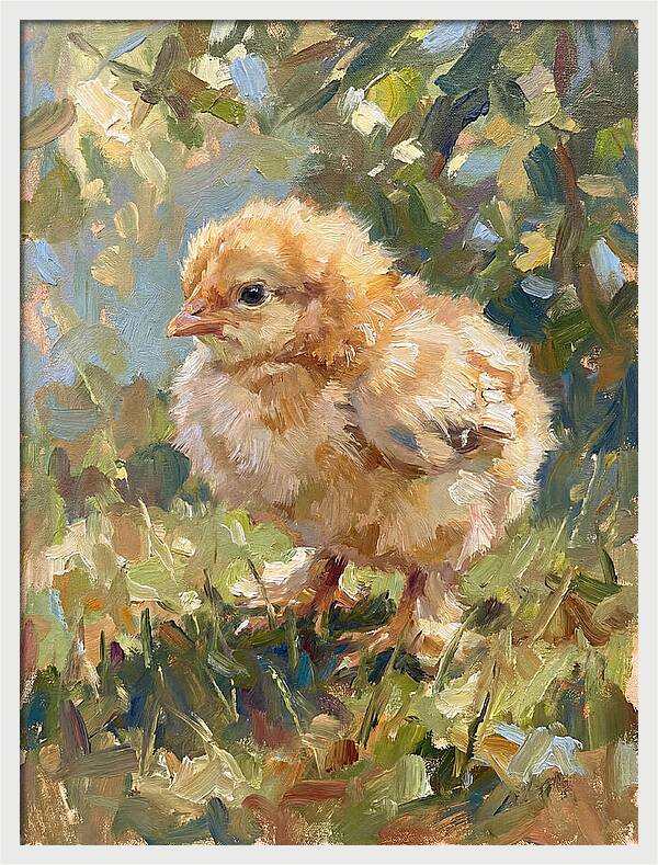 Charming Chick In Nature