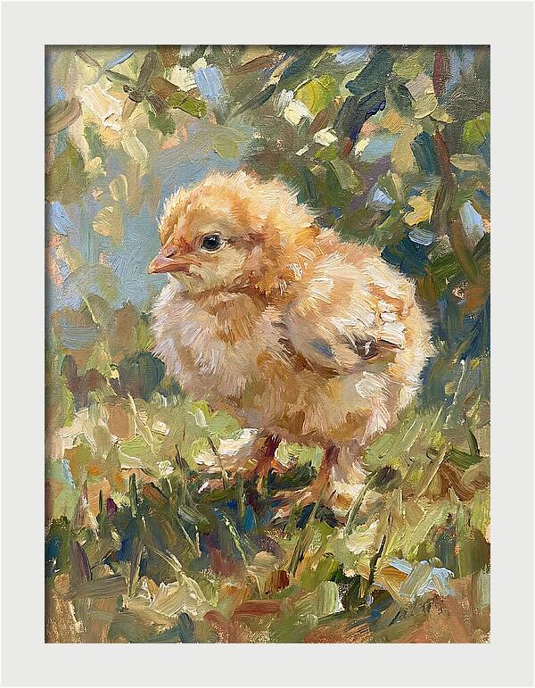 Charming Chick In Nature