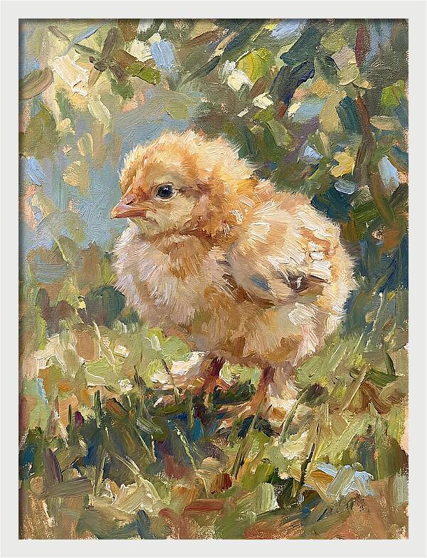 Charming Chick In Nature